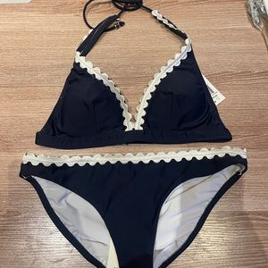 Navy and White Shoshanna Bikini
